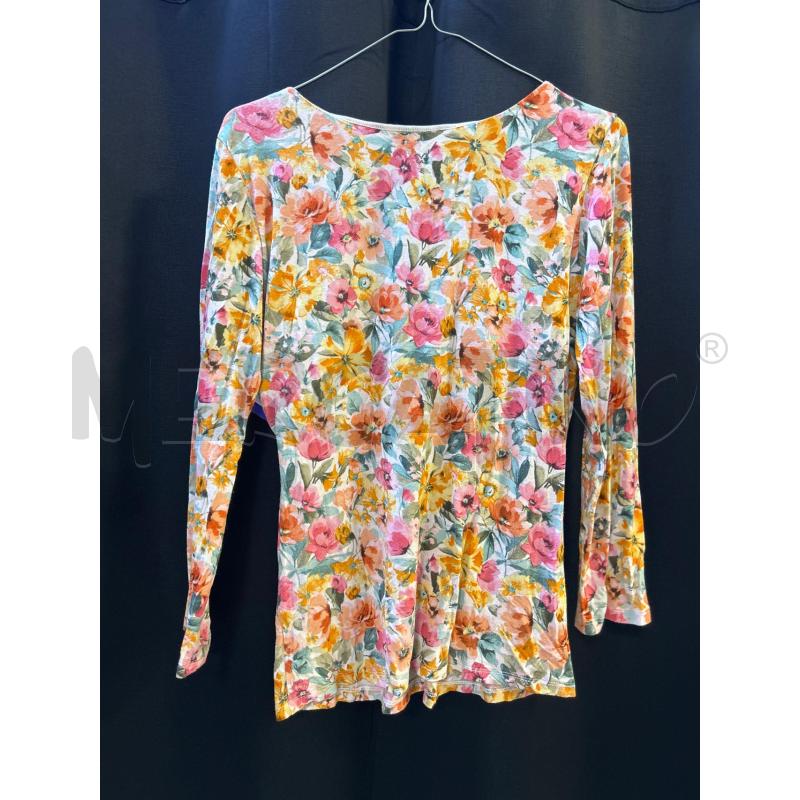 MAGLIA DONNA WEEKEND MAX MARA FIORI ROSA ARANCIO ECC | Mercatino dell'Usato Ciampino 3