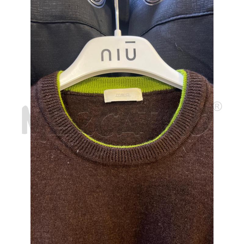 MAGLIONE DONNA MALO LANA SETA E CASHMERE MARRONE | Mercatino dell'Usato Ciampino 2