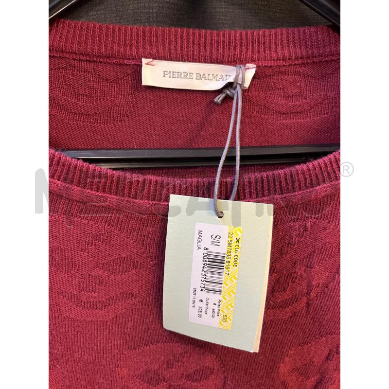 MAGLIONE DONNA PIERRE BALMAIN NUOVO BORDEAUX | Mercatino dell'Usato Ciampino 2