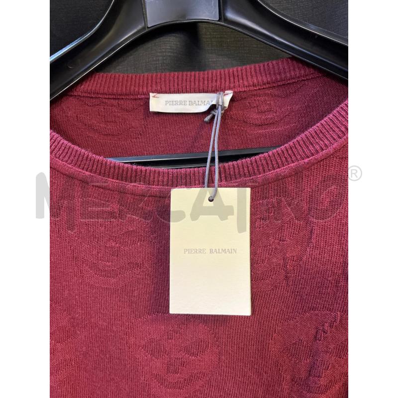 MAGLIONE DONNA PIERRE BALMAIN NUOVO BORDEAUX | Mercatino dell'Usato Ciampino 3
