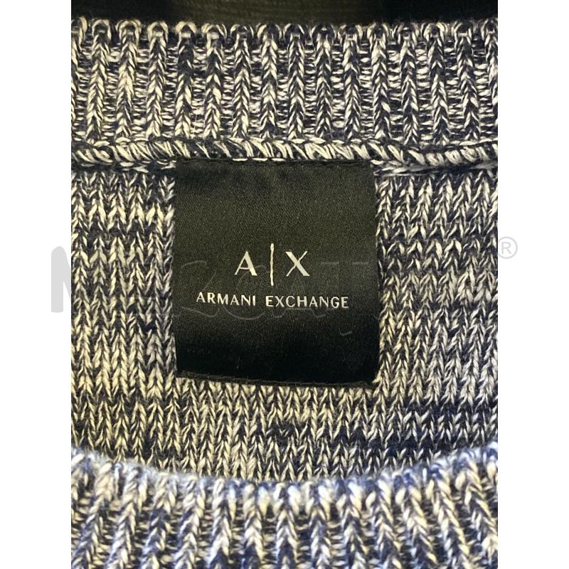 MAGLIONE UOMO ARMANI EXCHANGE BLU BIANCO  | Mercatino dell'Usato Ciampino 2