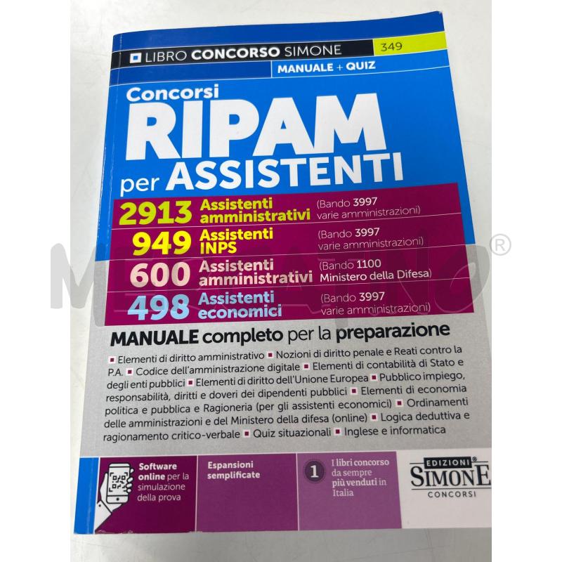 MANUALE CONCORSI RIPAM PER ASSISTENTI | Mercatino dell'Usato Ciampino 1
