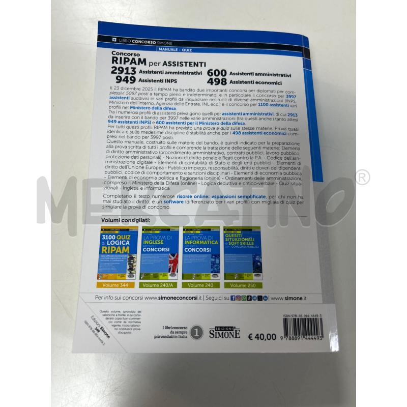 MANUALE CONCORSI RIPAM PER ASSISTENTI | Mercatino dell'Usato Ciampino 3