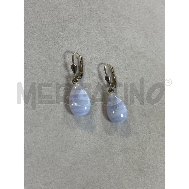 ORECCHINI ARG925 GOCCIA PIETRA AGATA  | Mercatino dell'Usato Ciampino 3