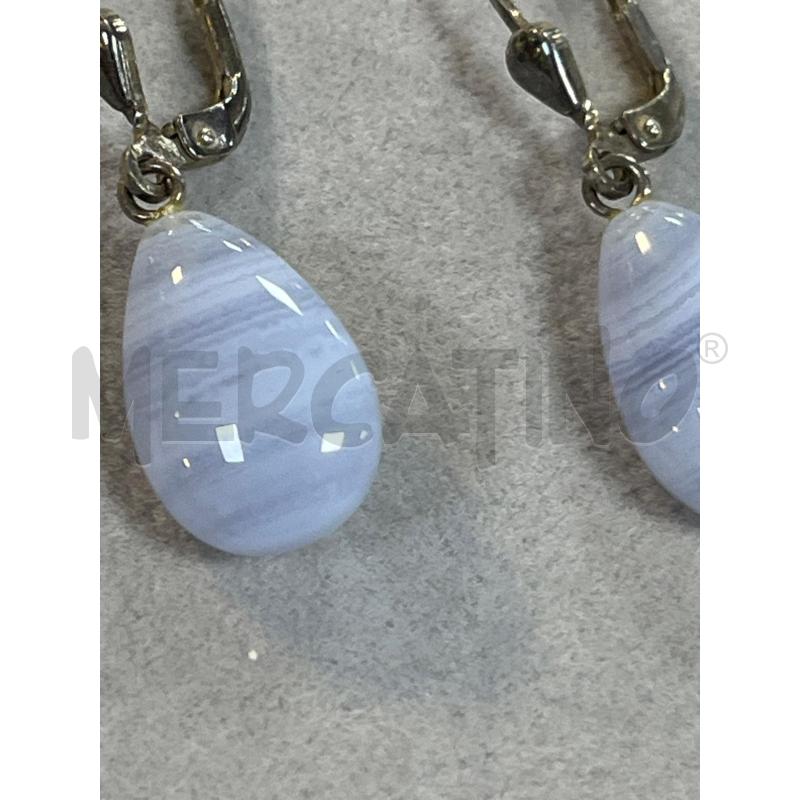 ORECCHINI ARG925 GOCCIA PIETRA AGATA  | Mercatino dell'Usato Ciampino 4