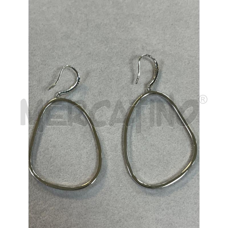 ORECCHINI BRILLANTINI CERCHIO OBLUNGO ARG925 | Mercatino dell'Usato Ciampino 3