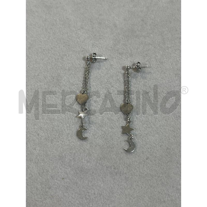 ORECCHINI PEND CUORE STELLA LUNA ARG925 | Mercatino dell'Usato Ciampino 1
