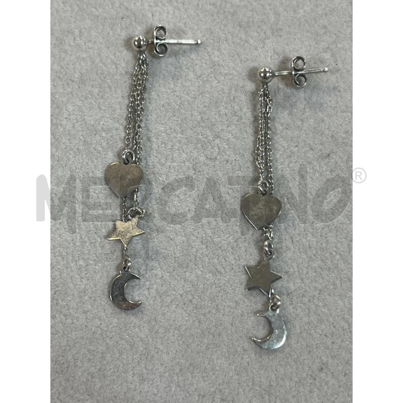 ORECCHINI PEND CUORE STELLA LUNA ARG925 | Mercatino dell'Usato Ciampino 2
