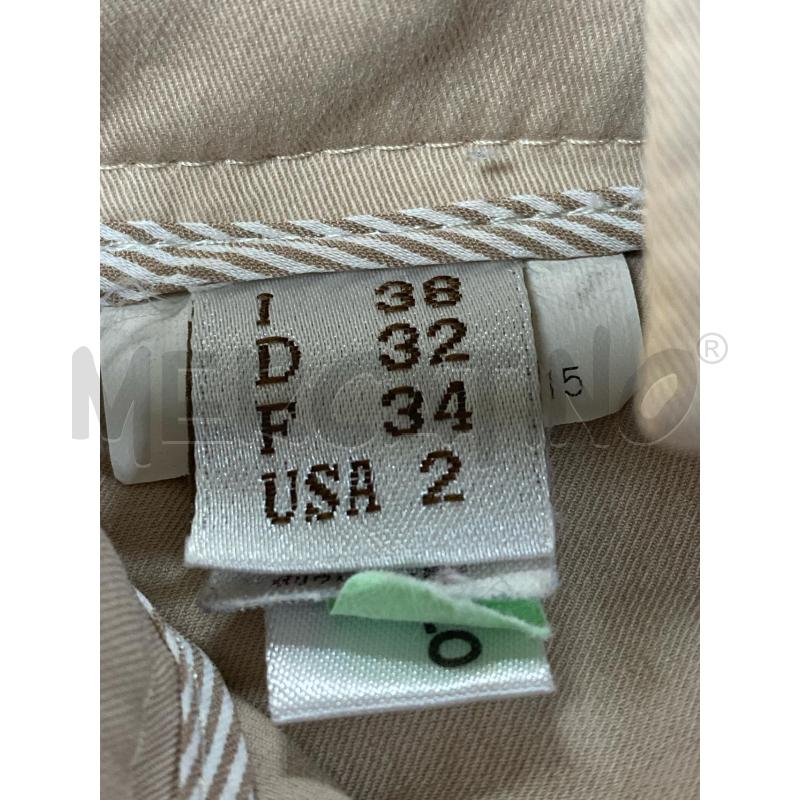 PANTALONE DONNA BRUNELLO CUCINELLI BEIGE COTONE | Mercatino dell'Usato Ciampino 4