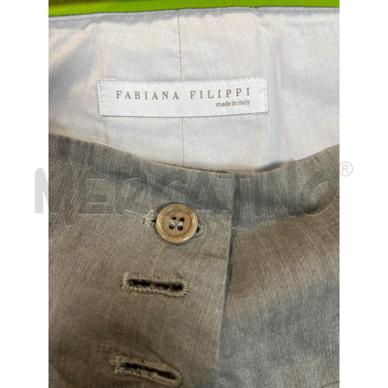 PANTALONE DONNA FABIANA FILIPPI GRIGIO CHIARO IN COTONE | Mercatino dell'Usato Ciampino 3