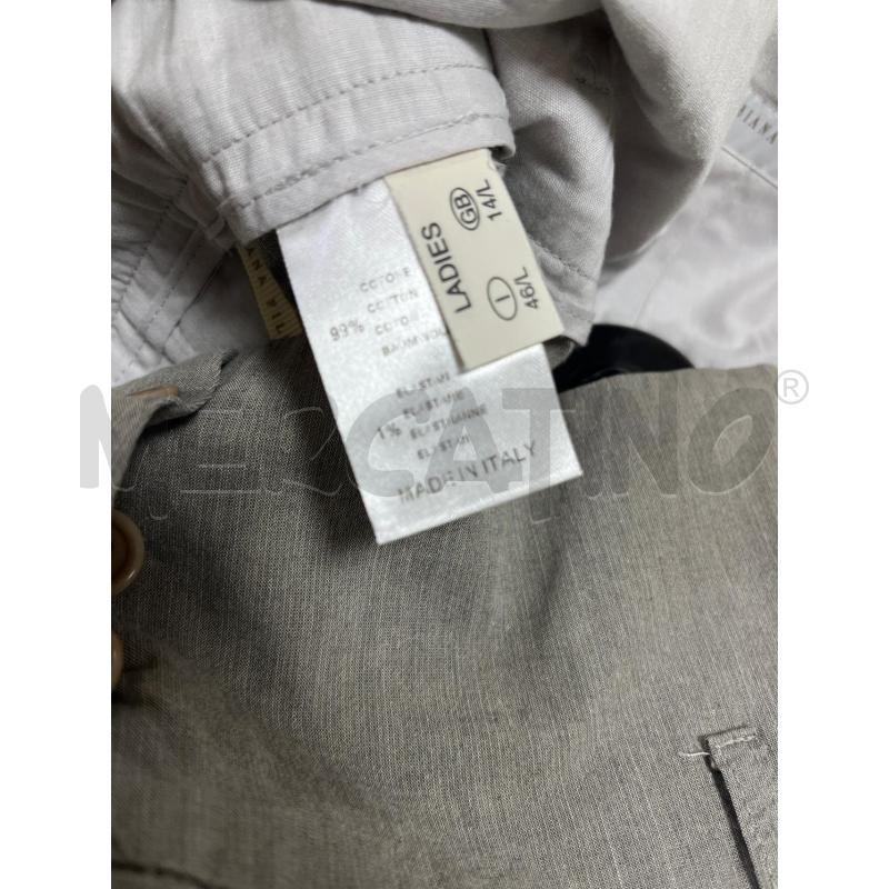 PANTALONE DONNA FABIANA FILIPPI GRIGIO CHIARO IN COTONE | Mercatino dell'Usato Ciampino 4