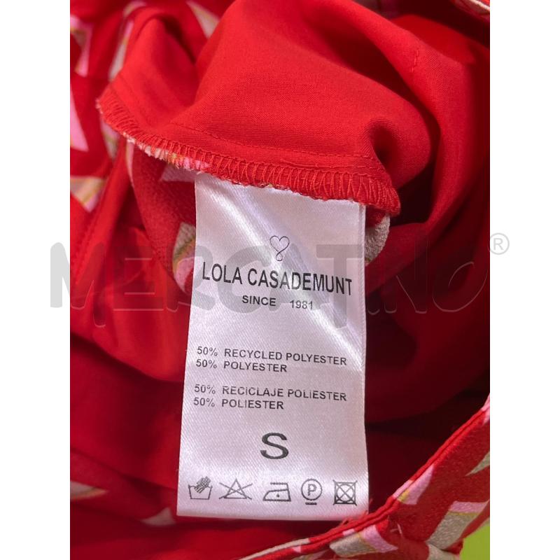 PANTALONE DONNA LOLA CASADEMUNT BY MAITE ROSSO RETT.BEIGE ROSA | Mercatino dell'Usato Ciampino 5