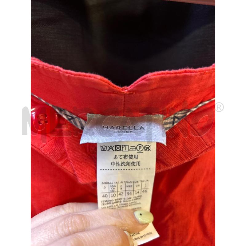 PANTALONE DONNA MARELLA SPORT ROSSOMISTO LINO | Mercatino dell'Usato Ciampino 2