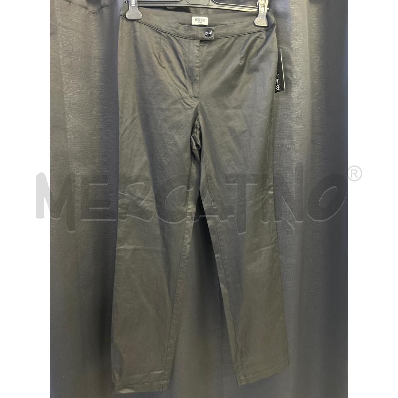 PANTALONE DONNA MOSCHINO NERO LUCIDO | Mercatino dell'Usato Ciampino 1
