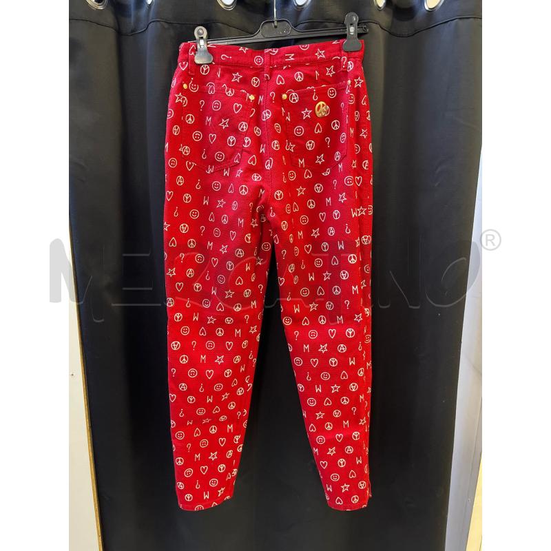 PANTALONE DONNA MOSCHINO ROSSO FANT BIANCA  | Mercatino dell'Usato Ciampino 2
