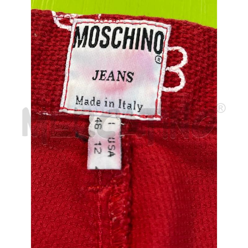 PANTALONE DONNA MOSCHINO ROSSO FANT BIANCA  | Mercatino dell'Usato Ciampino 4