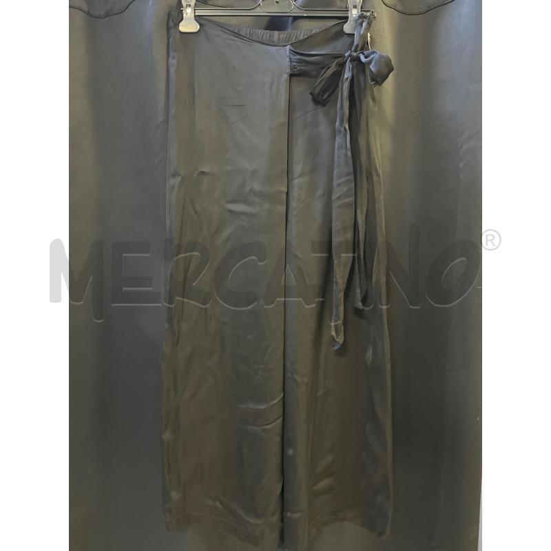PANTALONE DONNA NERO LARGO RASO LIVIANA CONTI | Mercatino dell'Usato Ciampino 1