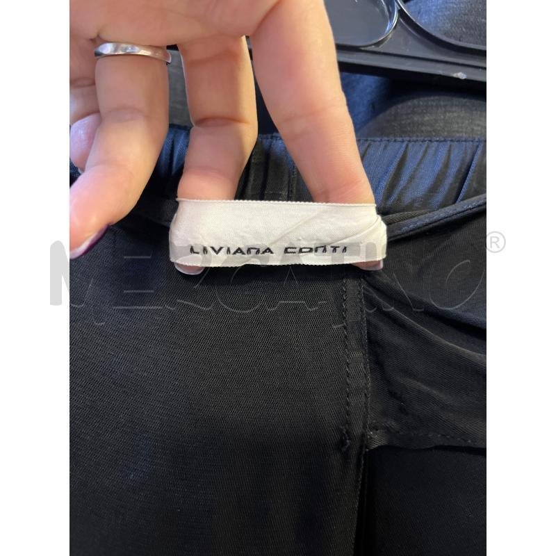 PANTALONE DONNA NERO LARGO RASO LIVIANA CONTI | Mercatino dell'Usato Ciampino 2