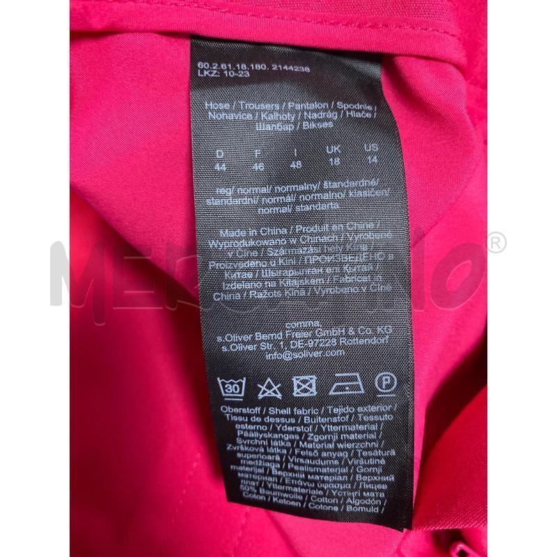 PANTALONE DONNA NUOVO FUCSIA COMMA | Mercatino dell'Usato Ciampino 5