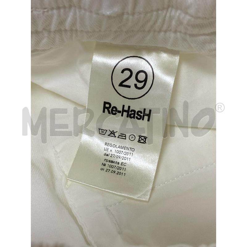 PANTALONE DONNA RE-HASH BIANCO | Mercatino dell'Usato Ciampino 4