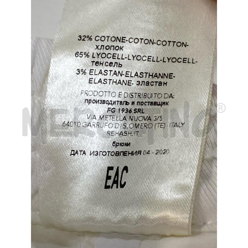 PANTALONE DONNA RE-HASH BIANCO | Mercatino dell'Usato Ciampino 5