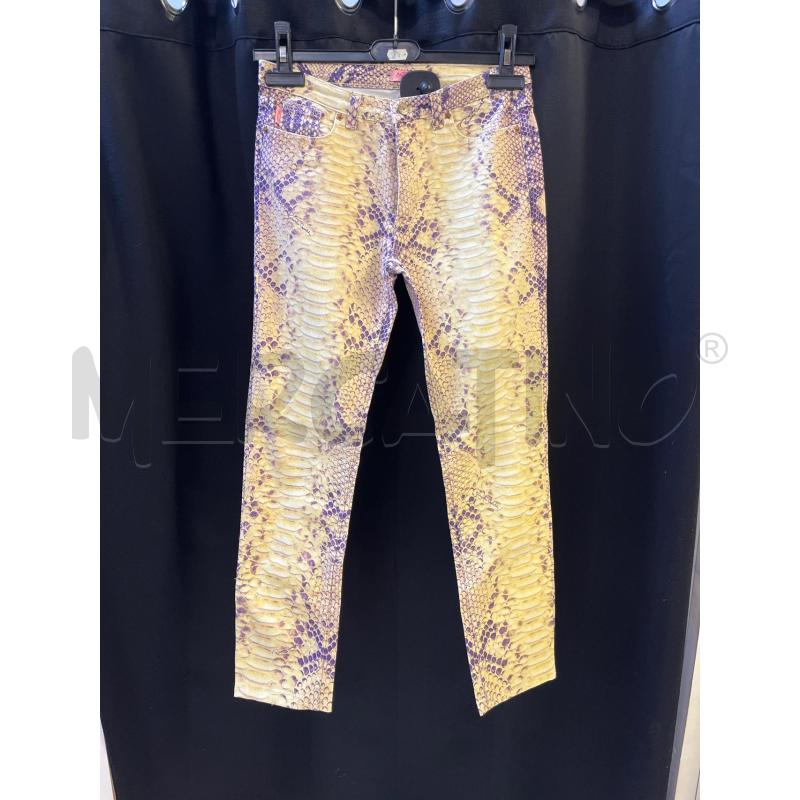 PANTALONE DONNA ROBERTO CAVALLI FANT GIALLA VIOLA | Mercatino dell'Usato Ciampino 1