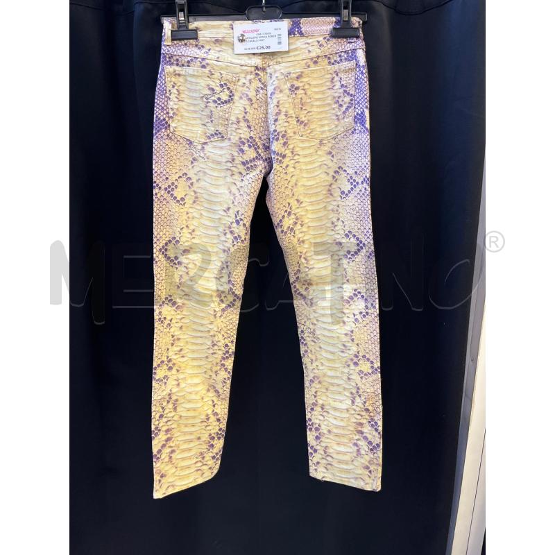 PANTALONE DONNA ROBERTO CAVALLI FANT GIALLA VIOLA | Mercatino dell'Usato Ciampino 4