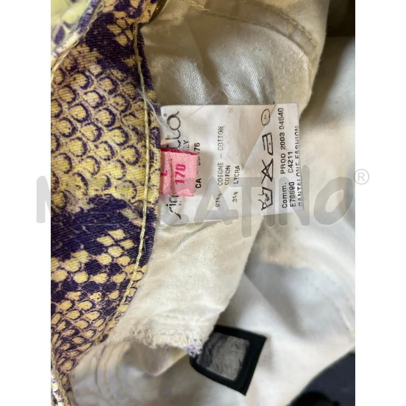 PANTALONE DONNA ROBERTO CAVALLI FANT GIALLA VIOLA | Mercatino dell'Usato Ciampino 5