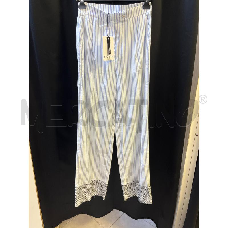 PANTALONE DONNA SFIZIO NUOVO STR CELESTI BIANCHE  | Mercatino dell'Usato Ciampino 1