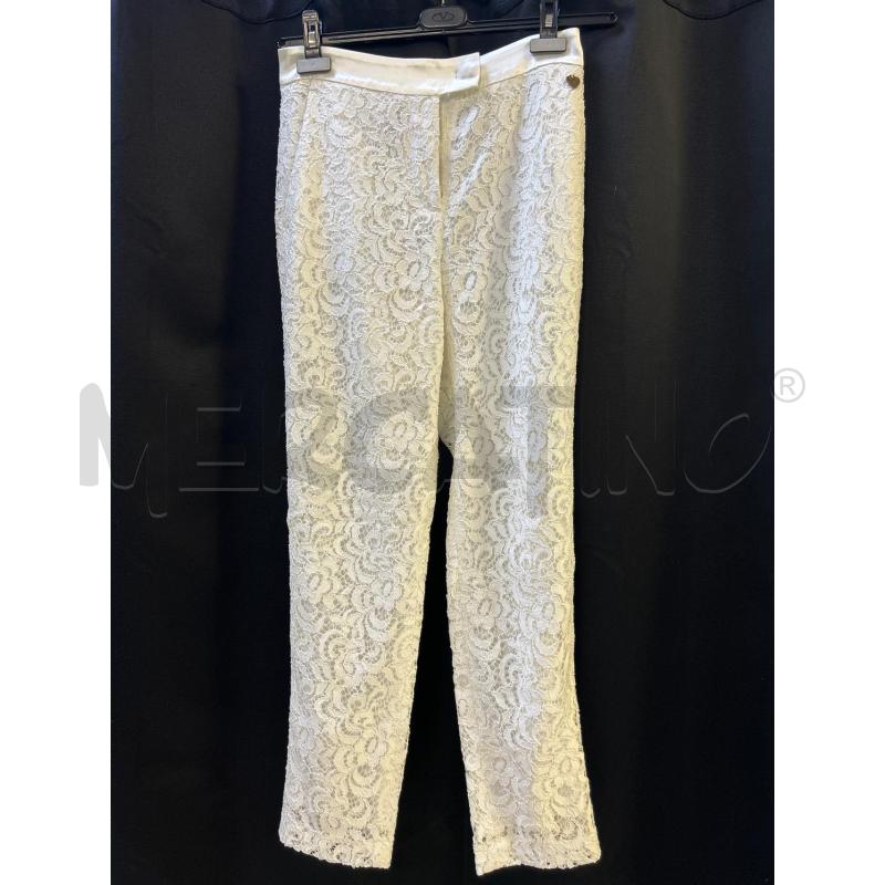 PANTALONE DONNA TWINSET BIANCO PIZZO  | Mercatino dell'Usato Ciampino 1