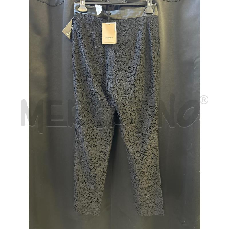 PANTALONE DONNA TWINSET NERO PIZZO NUOVO | Mercatino dell'Usato Ciampino 3