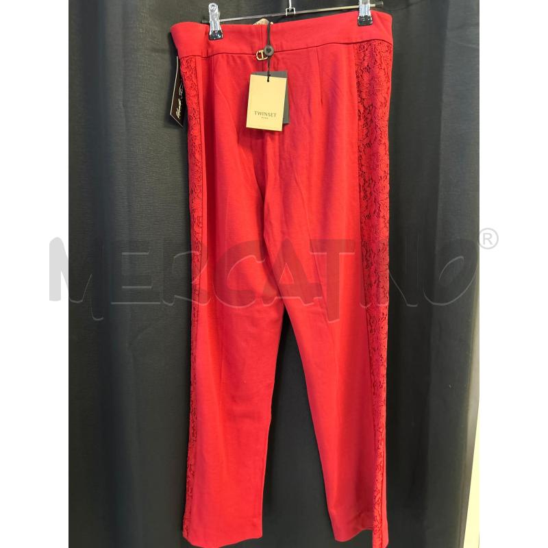 PANTALONE DONNA TWINSET ROSSO NUOVO LAT PIZZO | Mercatino dell'Usato Ciampino 2
