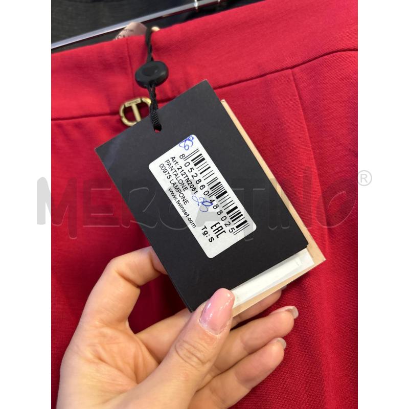 PANTALONE DONNA TWINSET ROSSO NUOVO LAT PIZZO | Mercatino dell'Usato Ciampino 3
