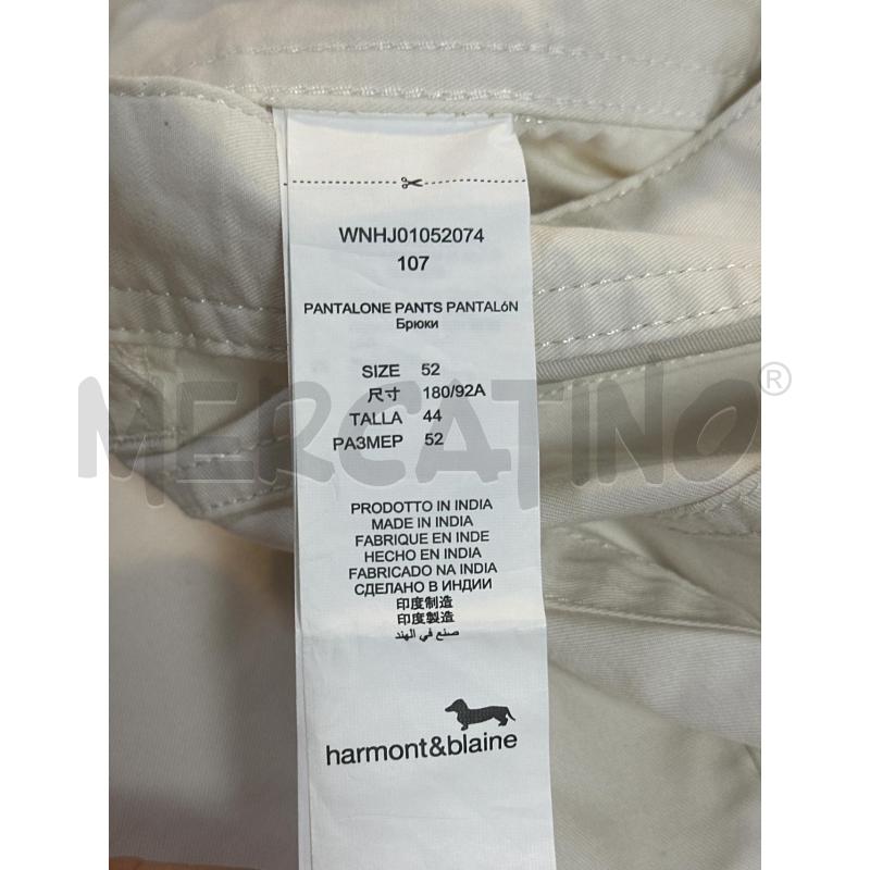 PANTALONE UOMO HARMONT&BLAINE BIANCO NUOVO | Mercatino dell'Usato Ciampino 4