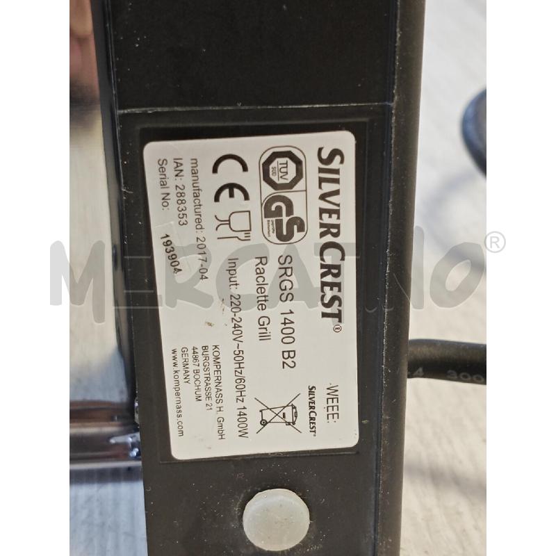 PIASTRA RACLETTE SILVER CREST | Mercatino dell'Usato Ciampino 5