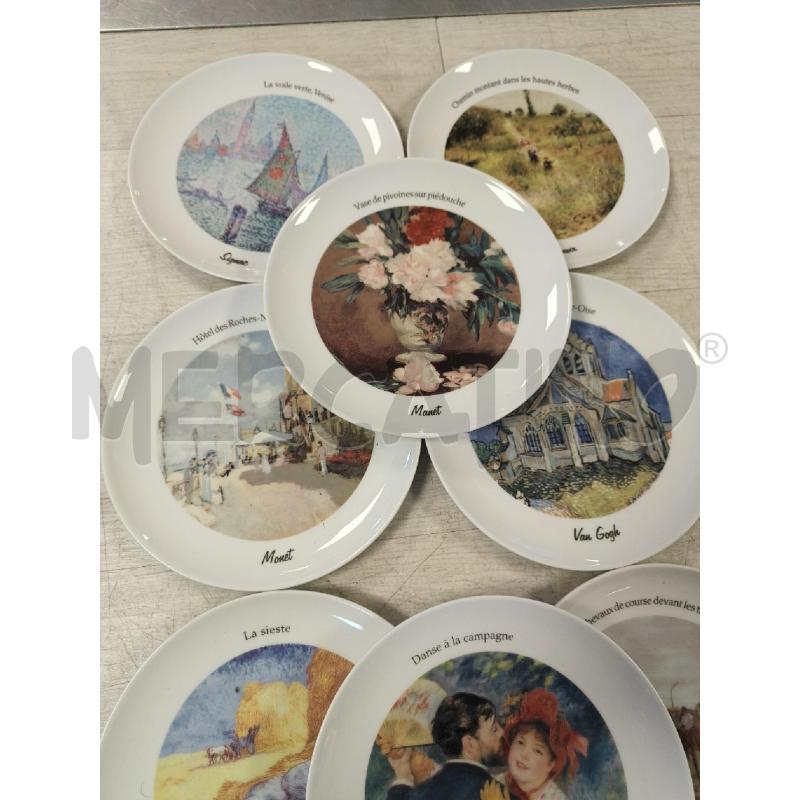 PIATTI PZ. 10 PORCELLANA TOGNANA PIATTI D'AUTORE PITTORI ED OPERE | Mercatino dell'Usato Ciampino 3