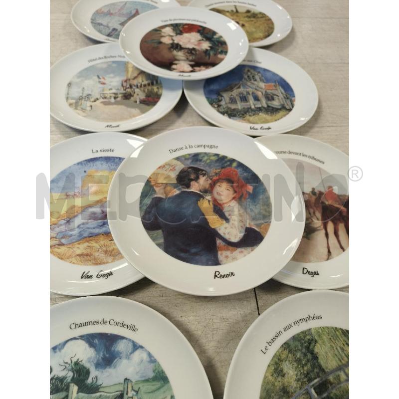 PIATTI PZ. 10 PORCELLANA TOGNANA PIATTI D'AUTORE PITTORI ED OPERE | Mercatino dell'Usato Ciampino 4