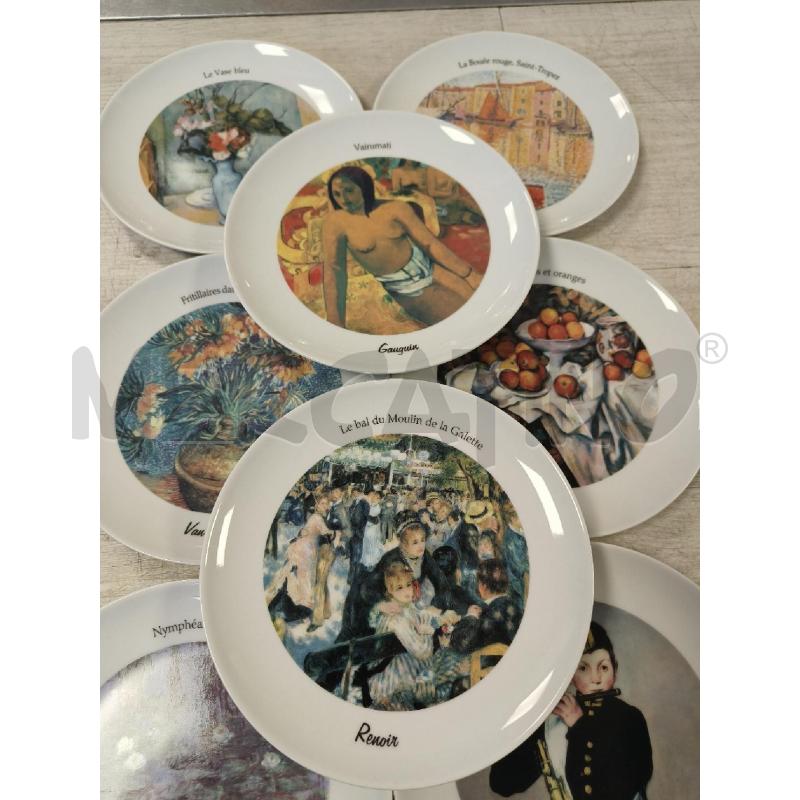 PIATTI PZ. 10 PORCELLANA TOGNANA PIATTI D'AUTORE PITTORI ED OPERE | Mercatino dell'Usato Ciampino 3