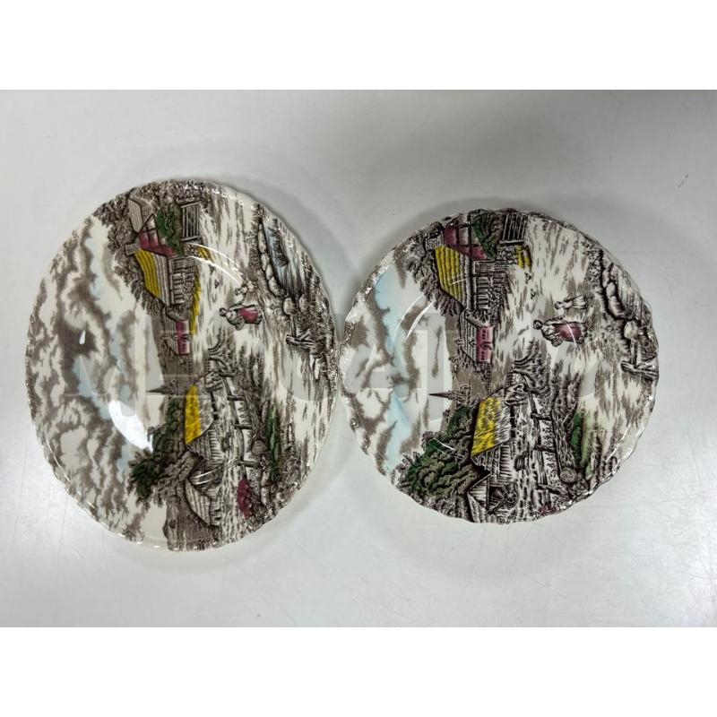 PIATTI PZ. 6 MYOTT RURAL SCENE FINE STAFFORDSHIRE WARE | Mercatino dell'Usato Ciampino 1