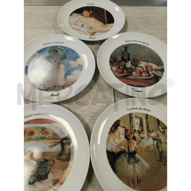 PIATTI PZ. 7 PORCELLANA TOGNANA PIATTI D'AUTORE PITTORI ED OPERE | Mercatino dell'Usato Ciampino 3