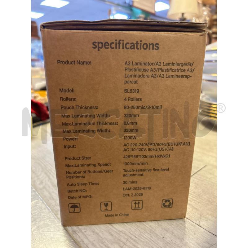 PLASTIFICATRICE A3 LAMINATOR SL6319 | Mercatino dell'Usato Ciampino 3