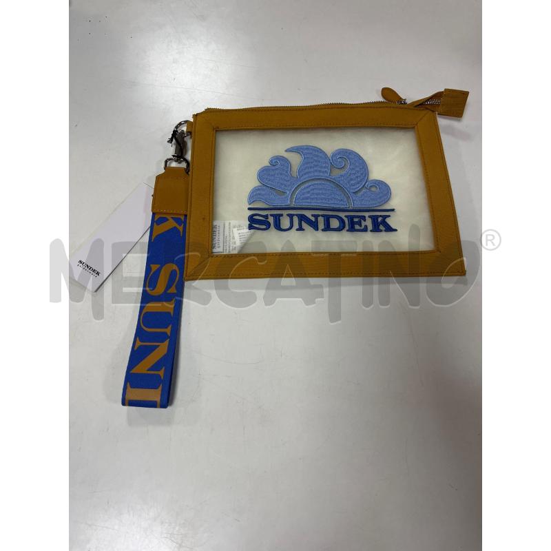 POCHETTE SUNDEK BLU GIALLA | Mercatino dell'Usato Ciampino 1