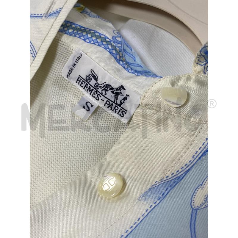 POLO DONNA HERMES BIANCA COTONE SETA CASHMERE | Mercatino dell'Usato Ciampino 3