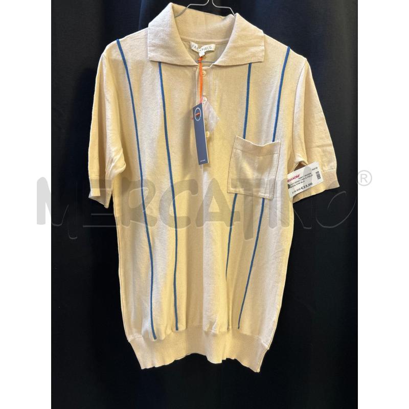 POLO UOMO FAR A FIELD BEIGE STR BLU | Mercatino dell'Usato Ciampino 1