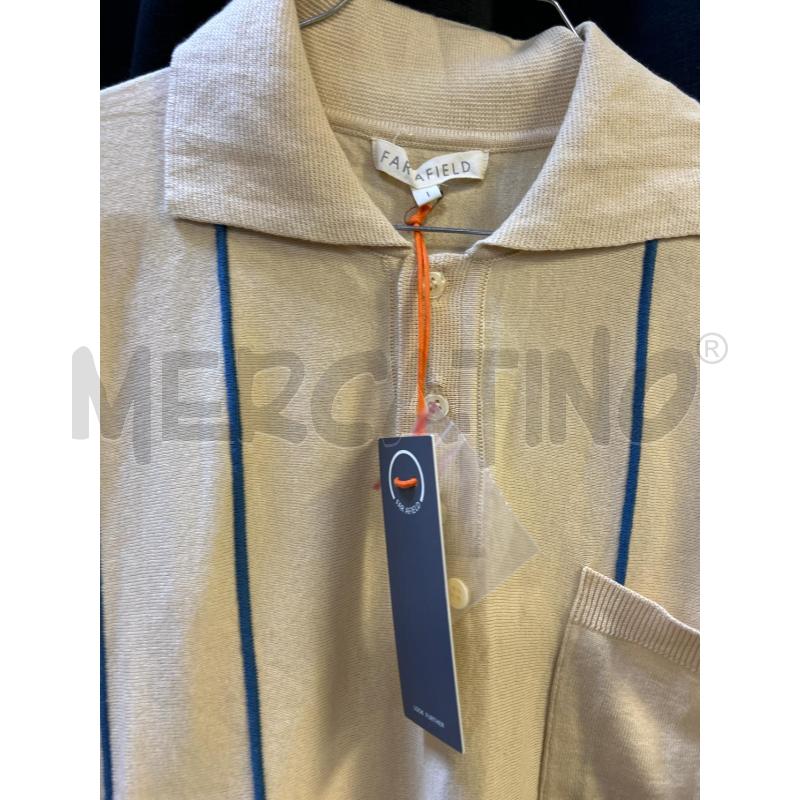 POLO UOMO FAR A FIELD BEIGE STR BLU | Mercatino dell'Usato Ciampino 2