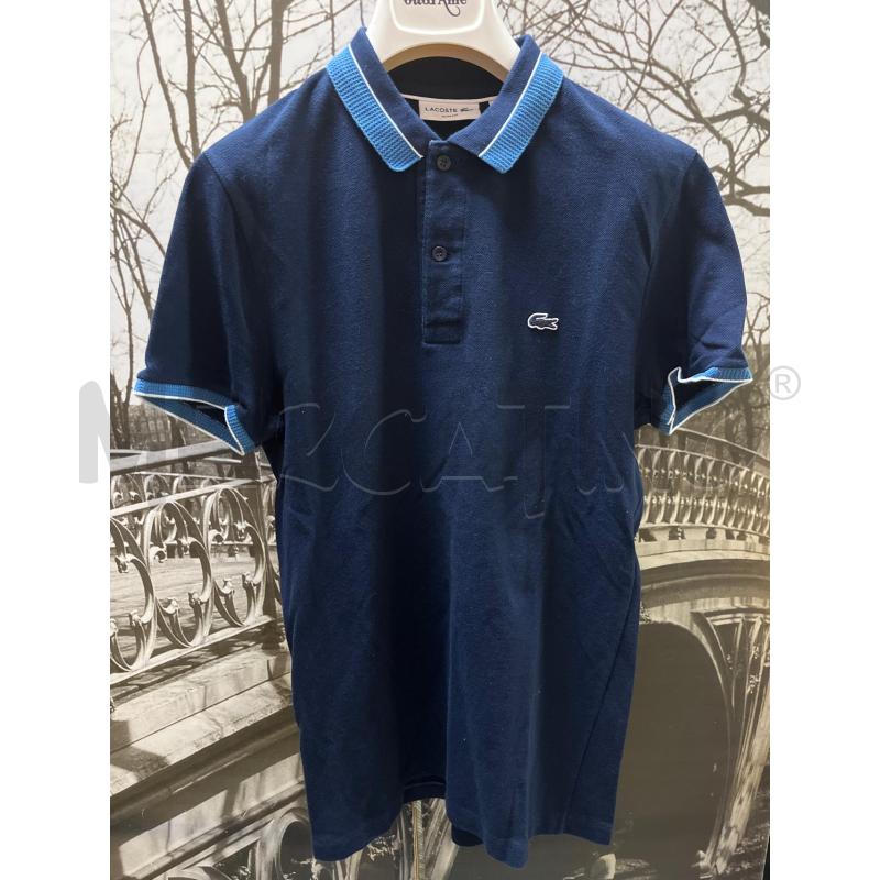 POLO UOMO LACOSTE BLU  | Mercatino dell'Usato Ciampino 1