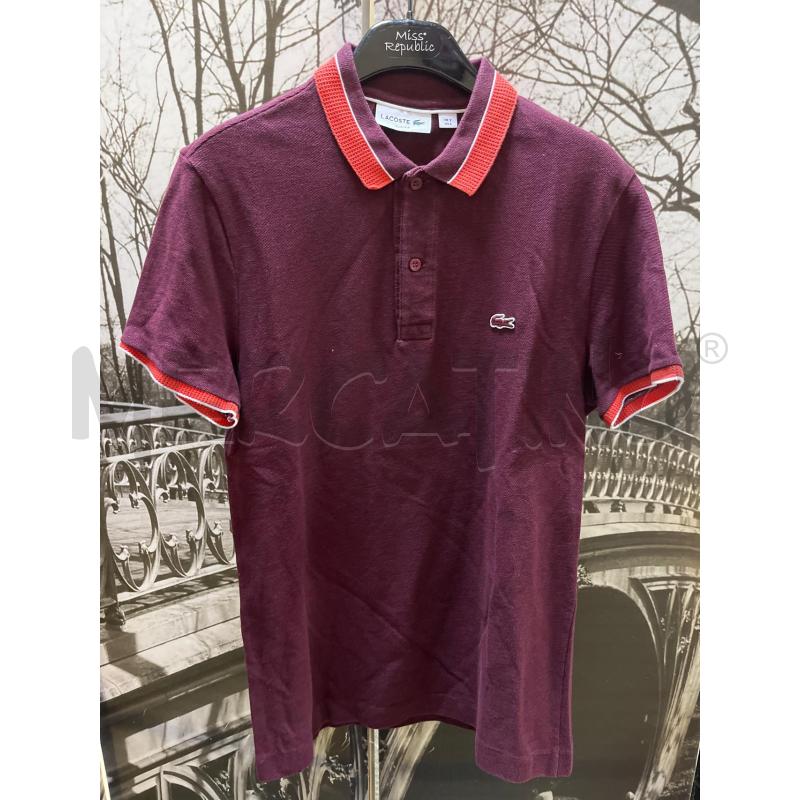 POLO UOMO LACOSTE ROSSA  | Mercatino dell'Usato Ciampino 1