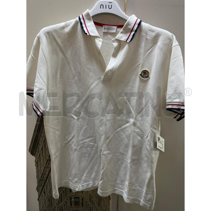 POLO UOMO MONCLER BIANCA | Mercatino dell'Usato Ciampino 1