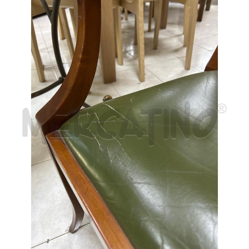 POLTRONA LEGNO TESSUTO VERDE | Mercatino dell'Usato Ciampino 2