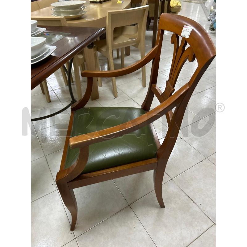 POLTRONA LEGNO TESSUTO VERDE | Mercatino dell'Usato Ciampino 3